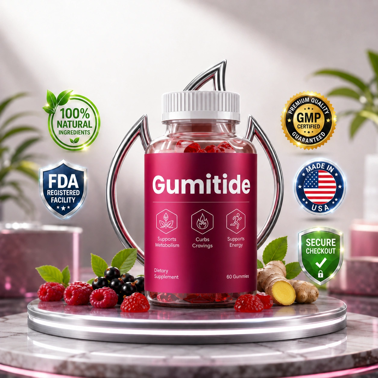 Gumitide Weight Support Gummies Bottle